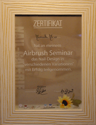 Airbrush Zertifikat